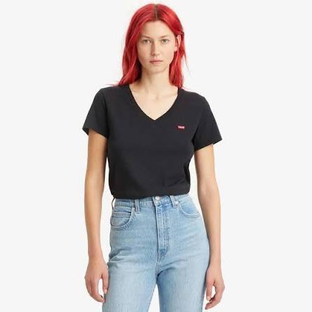Camiseta Levi's® PERFECT V NECK (Preta)