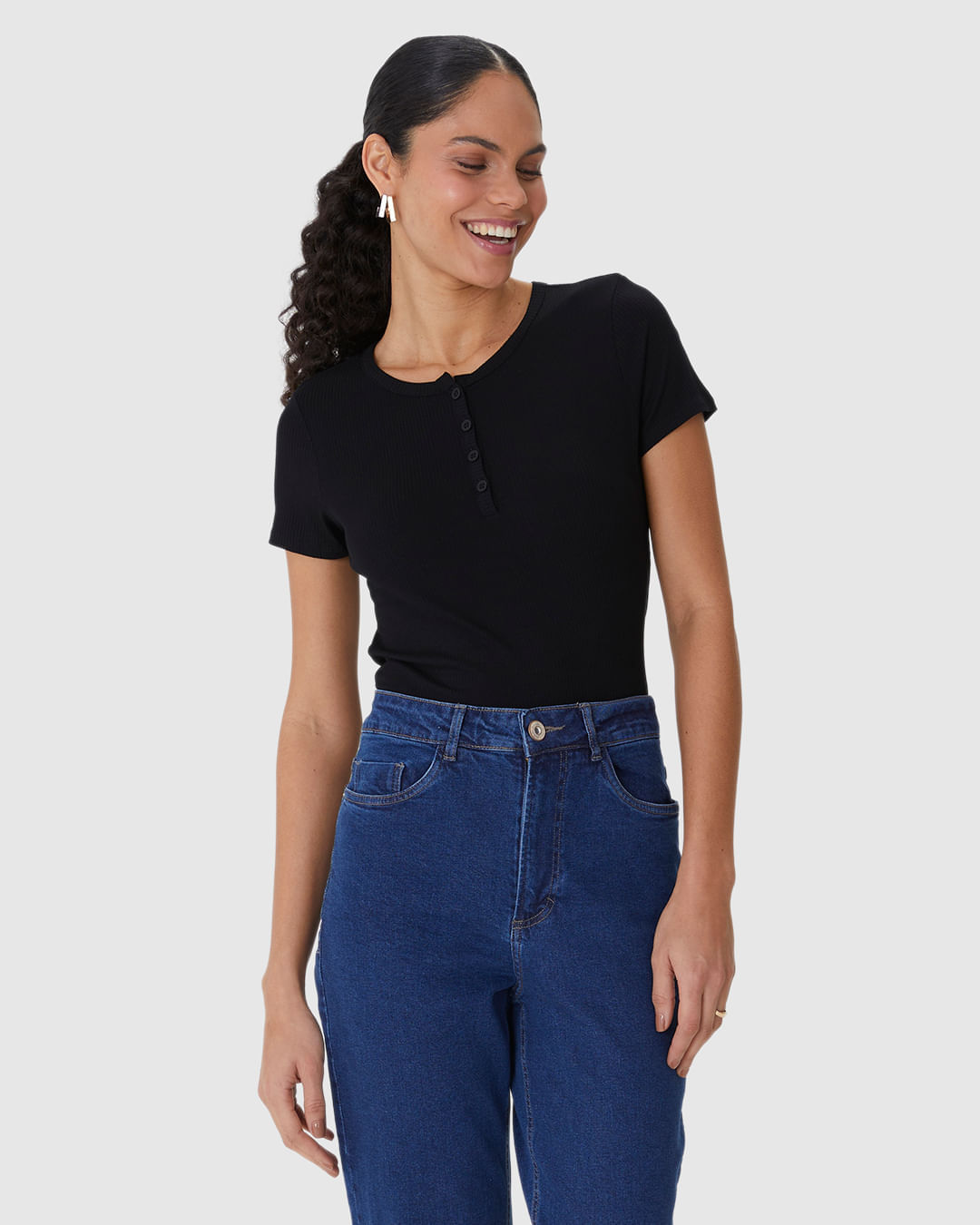 BLUSA JUSTA Cor 00004 Tam P