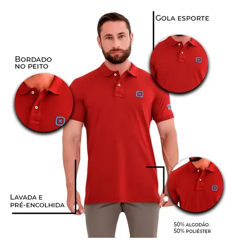 Polo Custom Mc Bordado 6368 - 0003-VERMELHO — foto 2