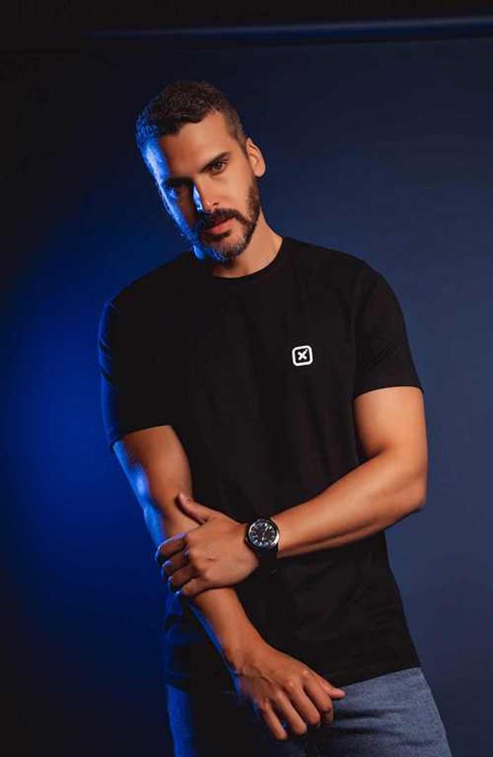 CAMISETA REGULAR FIO 30 ESTAMPADA 191380 - 0002-PRETO - M