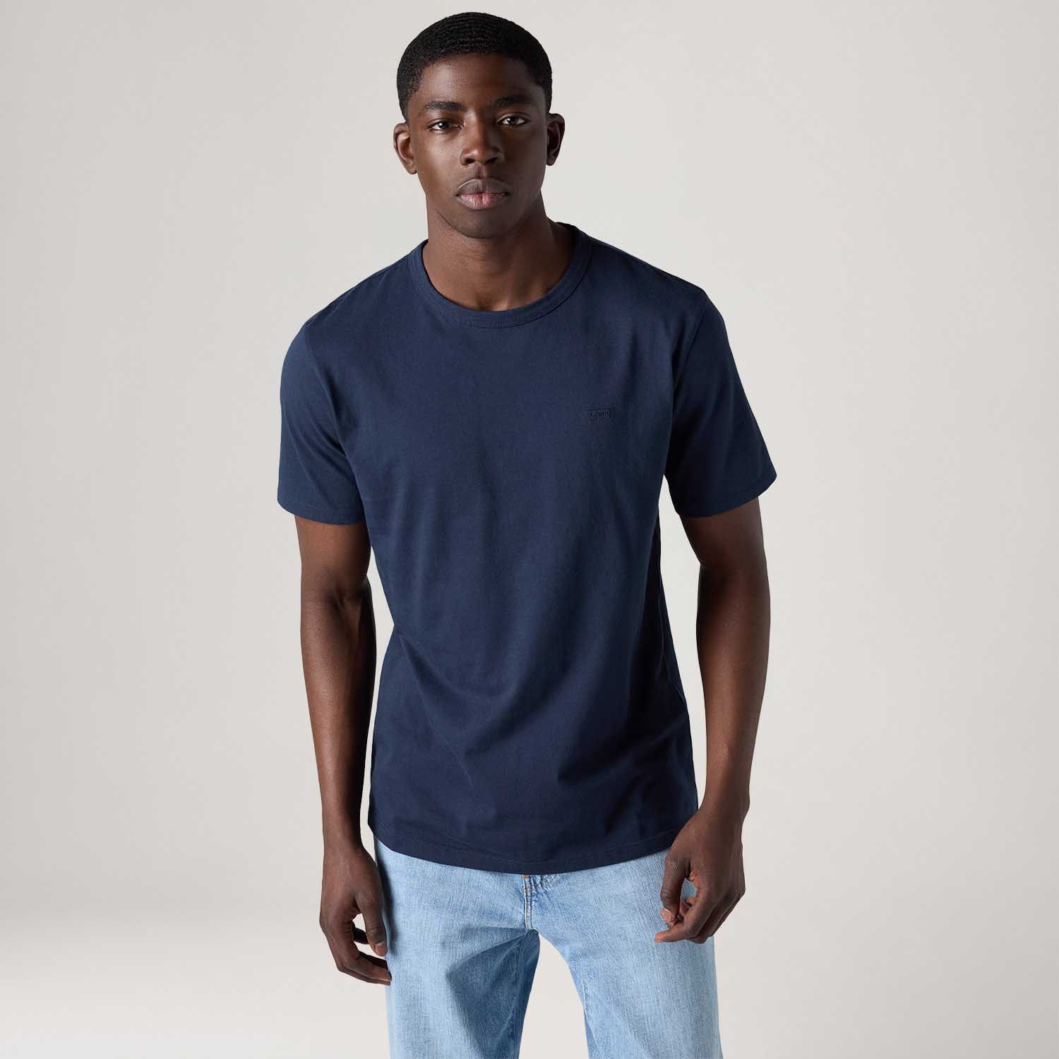 Camiseta Levi's® Original Tee Azul-Marinho Manga Curta Tamanho:GG